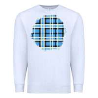 White Winter Tartan Patch Premium Sweatshirt - BundleAndBundleShop