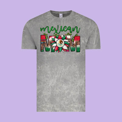 Mexican Flag Sunflower Mom Leopard Vintage Tee Designed By Jahusdesignshop