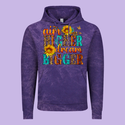 Aim Higher Dream Bigger Vintage Hoodie Designed By Hra Design Shop