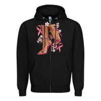 Black cancer high heels Zipper Hoodie - MaliasSmallBusiness