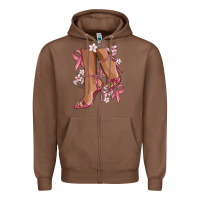 Chestnut cancer high heels Zipper Hoodie - MaliasSmallBusiness