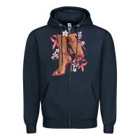 Navy cancer high heels Zipper Hoodie - MaliasSmallBusiness