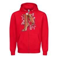 Red cancer high heels Zipper Hoodie - MaliasSmallBusiness