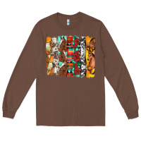 Chestnut western horses roses and bullskulls wıth cowhide amd serape brushstro Long Sleeve Tee - Artiststas