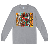 Heather Grey western horses roses and bullskulls wıth cowhide amd serape brushstro Long Sleeve Tee - Artiststas