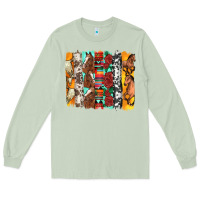 Matcha western horses roses and bullskulls wıth cowhide amd serape brushstro Long Sleeve Tee - Artiststas
