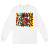 White western horses roses and bullskulls wıth cowhide amd serape brushstro Long Sleeve Tee - Artiststas