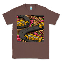 Chestnut flower leopard school bus seamless pattern Classic Tee - BundleAndBundleShop