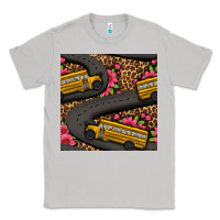 Moon Dust flower leopard school bus seamless pattern Classic Tee - BundleAndBundleShop