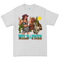 Dove Grey wild and free Premium Tee - texasbilliewilder