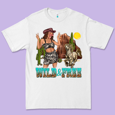 Wild And Free Premium Tee Designed By Texasbilliewilder