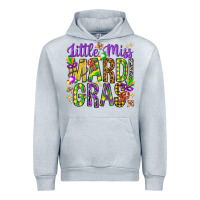 Heather Grey Little miss Mardi Gras Urban Hoodie - HowdyJamesFarm