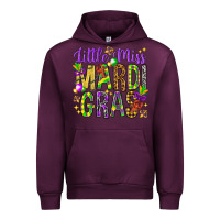 Mauve Wine Little miss Mardi Gras Urban Hoodie - HowdyJamesFarm