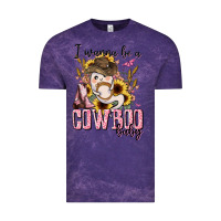 Cloud Purple i wanna be a cowboo baby halloween Vintage Tee - AdoDesignShop
