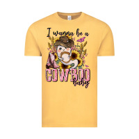 Vintage Mustard i wanna be a cowboo baby halloween Vintage Tee - AdoDesignShop