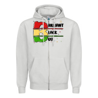 Dove Grey black boy Zipper Hoodie - MaliasSmallBusiness