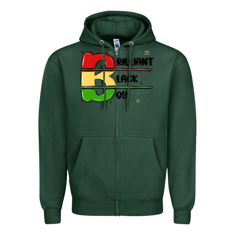 Black Boy Zipper Hoodie by MaliasSmallBusiness | Teevron