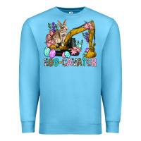 Ocean Blue Egg Cavator Easter Premium Sweatshirt - BundleAndBundleShop