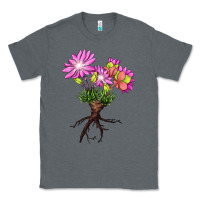 Charcoal Heather Bitterroot Flower Classic Tee - LillyAllenDesigns