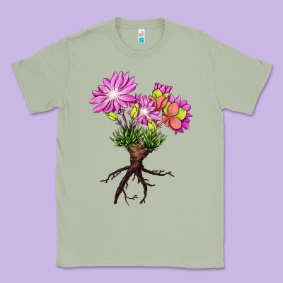 Bitterroot Flower Classic Tee Designed By Lillyallendesigns
