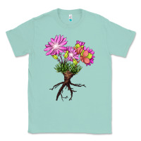 Seafoam Bitterroot Flower Classic Tee - LillyAllenDesigns