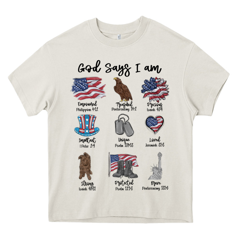 God Says I Am Heavy Core Tee by MaliasSmallBusiness | Teevron