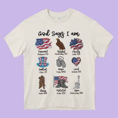 God Says I Am Heavy Core Tee Designed By Maliassmallbusiness