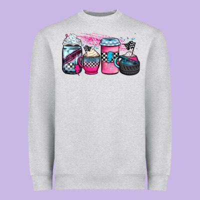 Racing Coffee Cups Heavyweight Sweatshirt Designed By Jahusdesignshop