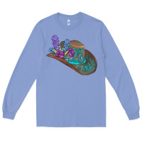 Colony Blue cowboy hat Long Sleeve Tee - AdoDesignShop