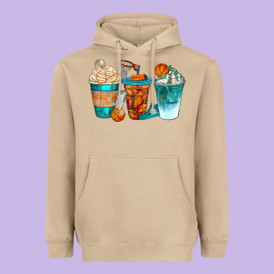Basketball Coffee Cups Bbs Heavyweight Hoodie Designed By Bundleandbundleshop