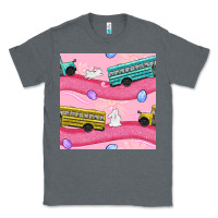 Charcoal Heather easter school bus seamless pattern Classic Tee - BundleAndBundleShop