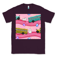 Plum easter school bus seamless pattern Classic Tee - BundleAndBundleShop