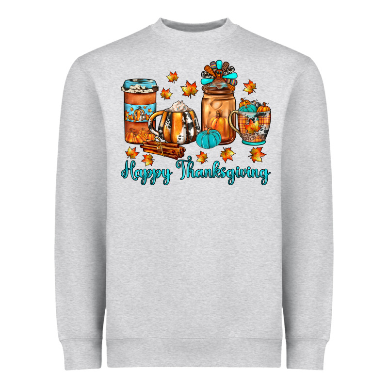 Happy Thanksgiving Coffee Heavyweight Sweatshirt by JahusDesignShop | Teevron