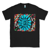 Black cowhide and serape gemstone background Classic Tee - RanaPortraitStore