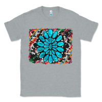 Heather Grey cowhide and serape gemstone background Classic Tee - RanaPortraitStore