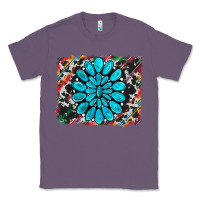 Lavender cowhide and serape gemstone background Classic Tee - RanaPortraitStore