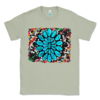 Matcha cowhide and serape gemstone background Classic Tee - RanaPortraitStore