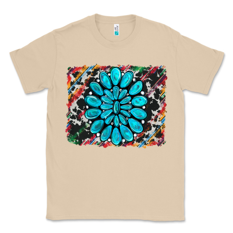 Cowhide And Serape Gemstone Background Classic Tee by RanaPortraitStore | Teevron