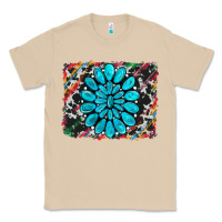Mushroom cowhide and serape gemstone background Classic Tee - RanaPortraitStore