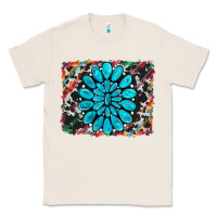 Natural cowhide and serape gemstone background Classic Tee - RanaPortraitStore