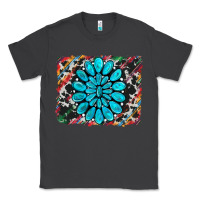 Smoke cowhide and serape gemstone background Classic Tee - RanaPortraitStore