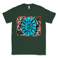 Sports Green cowhide and serape gemstone background Classic Tee - RanaPortraitStore