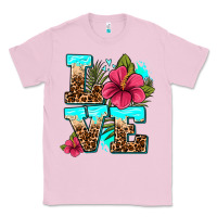 Bubblegum Pink love summer with flowers Classic Tee - AdoDesignShop
