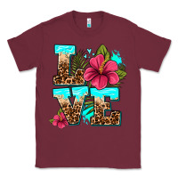 Burgundy love summer with flowers Classic Tee - AdoDesignShop