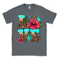 Charcoal Heather love summer with flowers Classic Tee - AdoDesignShop