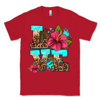 Red love summer with flowers Classic Tee - AdoDesignShop