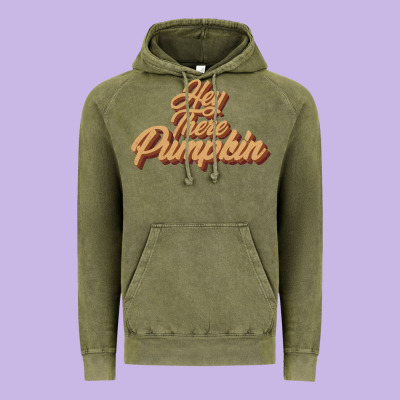 Hey There Pumpkin Vintage Hoodie Designed By Jahusdesignshop