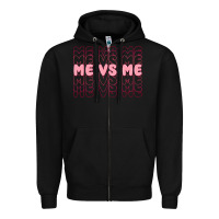 Black me vs me Zipper Hoodie - MaliasSmallBusiness