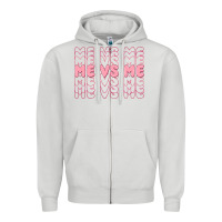 Dove Grey me vs me Zipper Hoodie - MaliasSmallBusiness