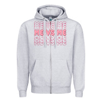 Heather Grey me vs me Zipper Hoodie - MaliasSmallBusiness